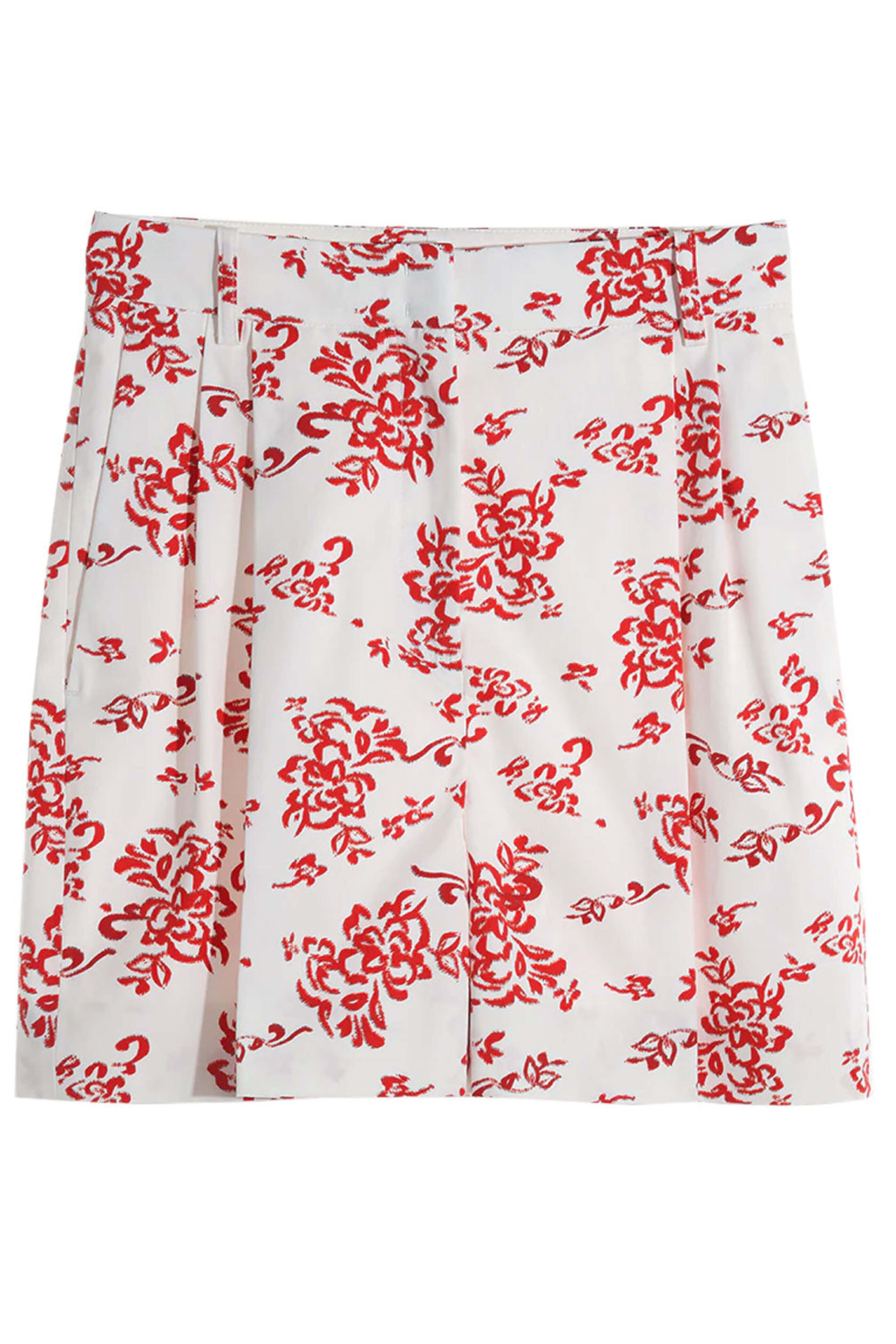 Ports 1961 - Red and White Garden Rose Print Short