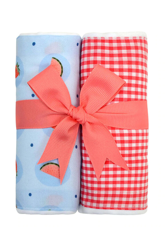 3marthas Strawberry Set of Two Burps