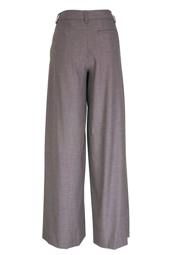 TWP - New Didi Taupe Plaid Wide Leg Pant