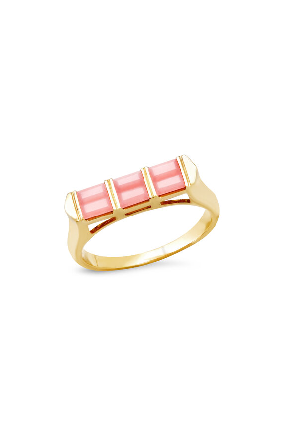 Helena Rose 14k Yellow Gold Pink Opal Colorblock Ring