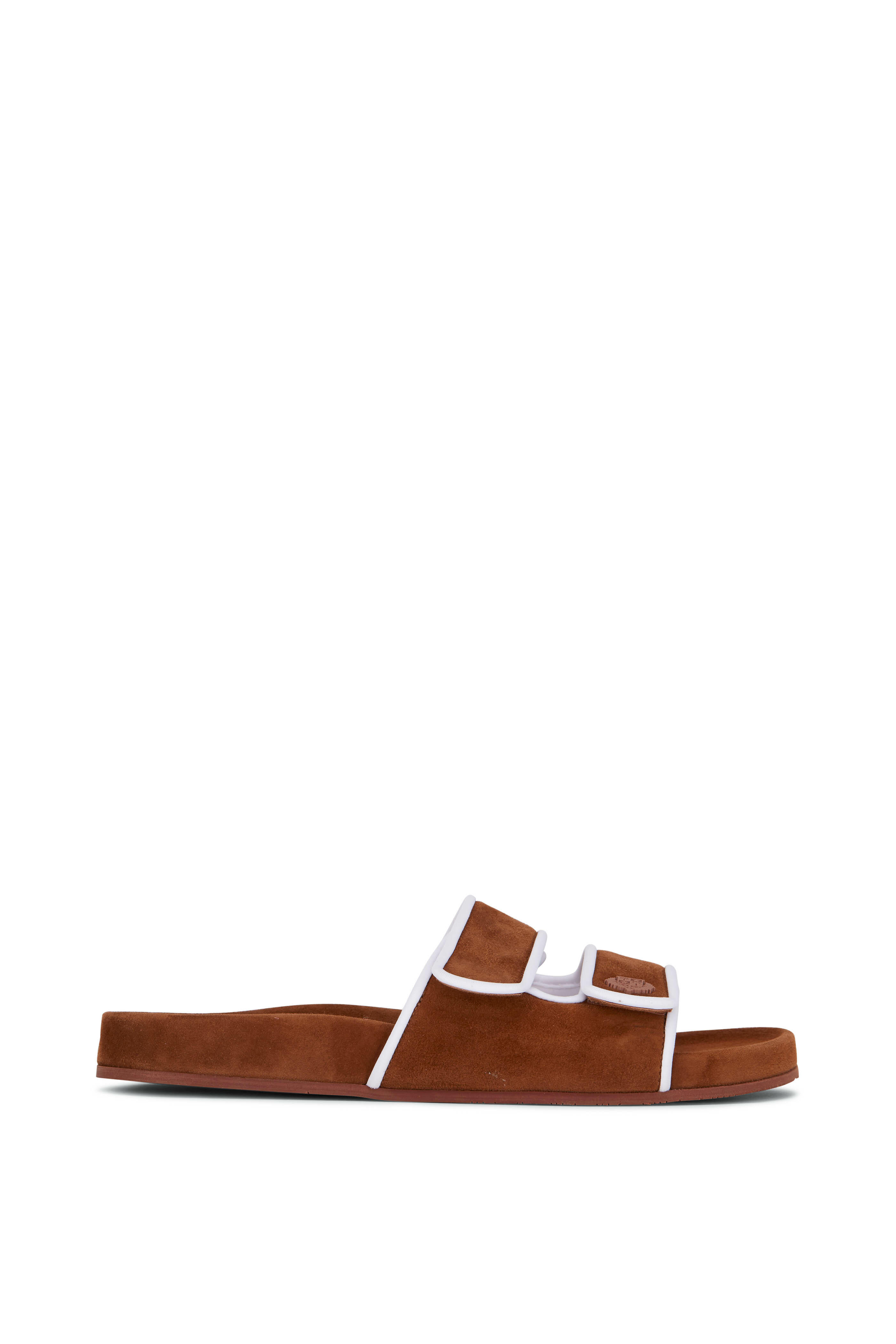 Loro Piana - Waikiki Saddle Brown & White Slip On Sandal