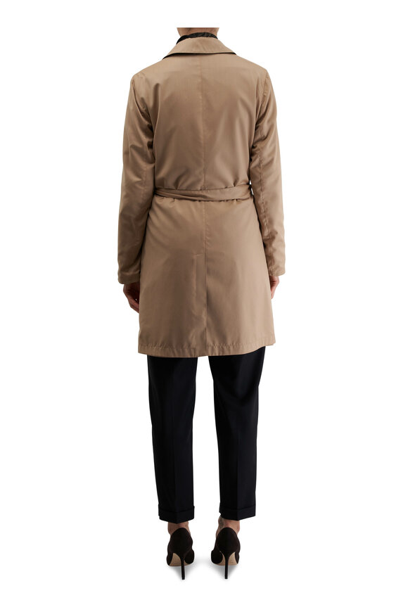 Kiton - Reversible Black & Camel Wool Raincoat 