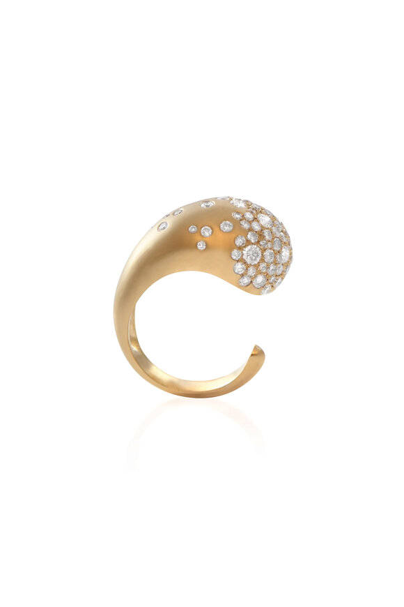 Nada Ghazal 18k Yellow Gold Diamond Fuse Glamour Ring - view 1