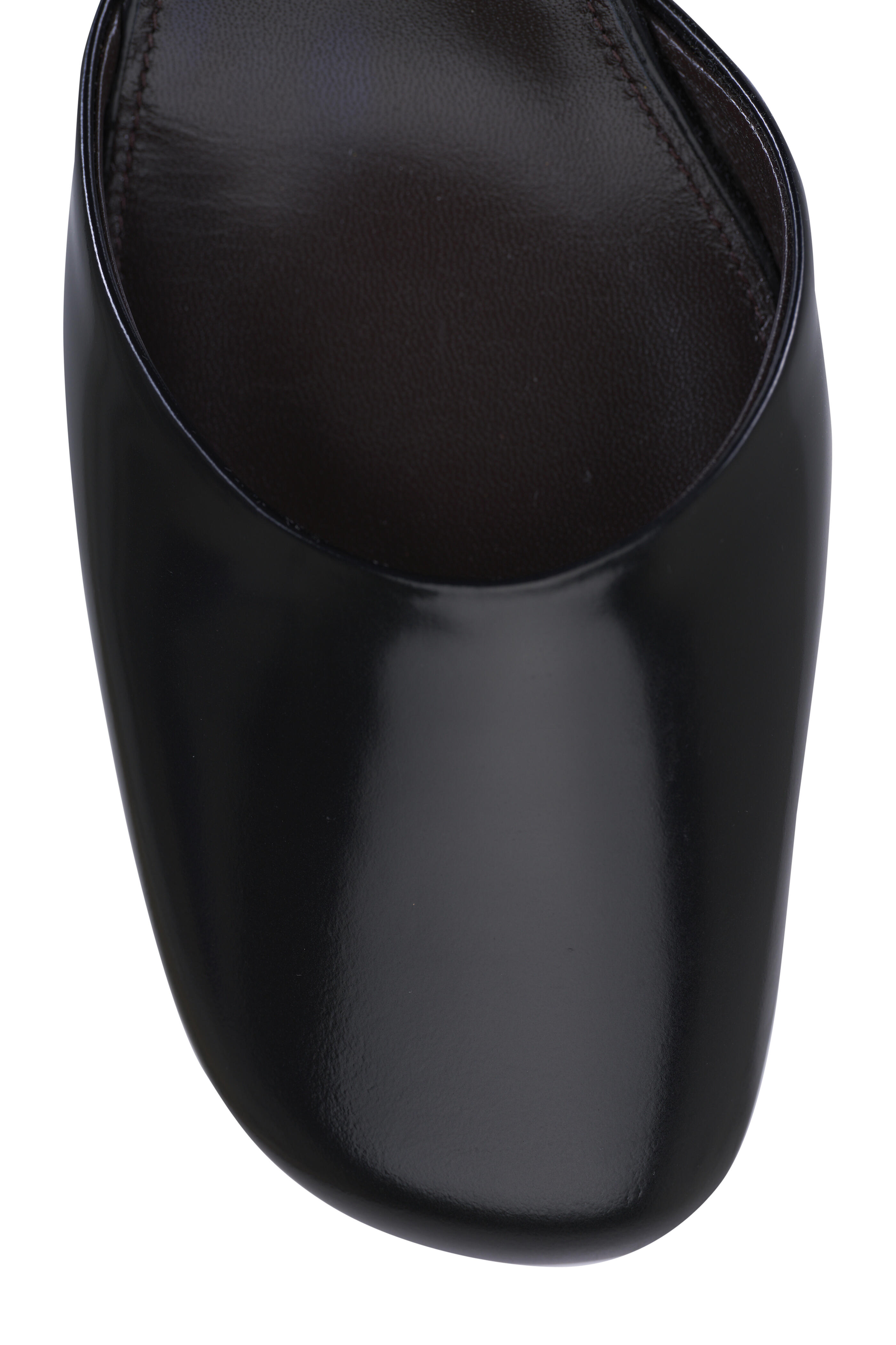 The Row - Penelope Black Leather Ankle Strap Pump, 45mm