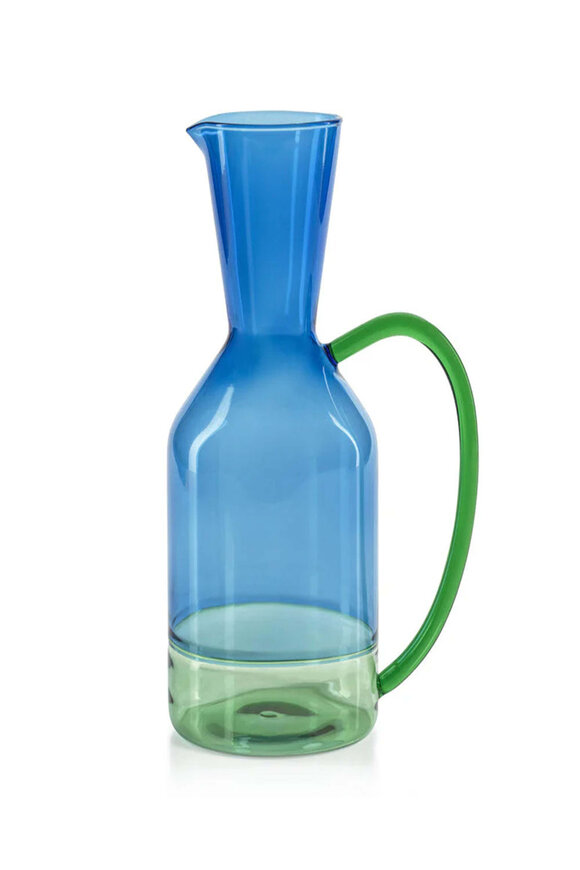 Zodax Riviera Two-Tone Glass Pitcher