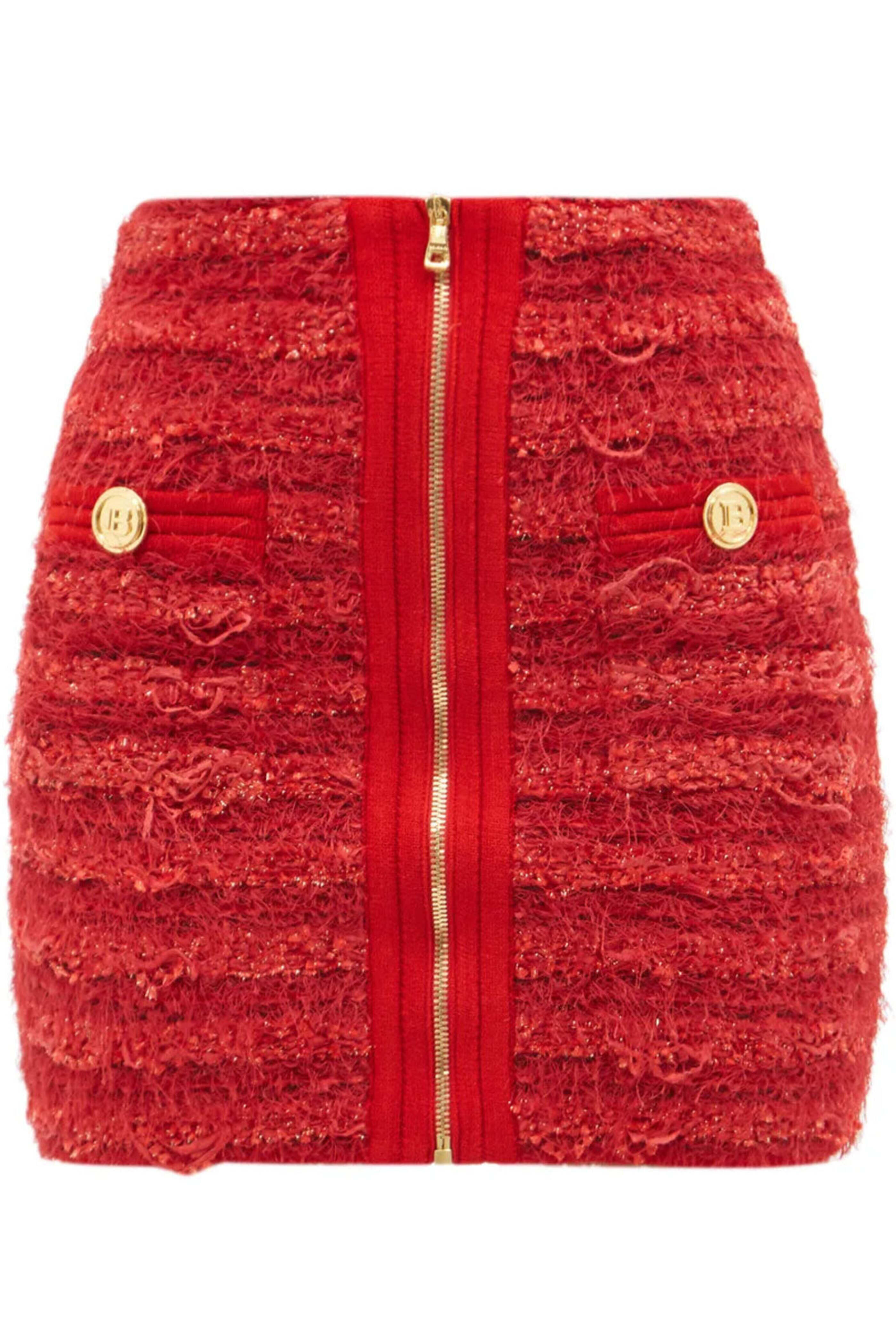 【送料&関税込】Balmain Tweed Skater Skirt Balmain Tweed Mini Skirt | Harrods US