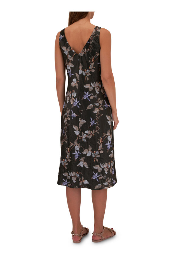 Vince - Eden Bellflower Print V-Neck Slip Dress