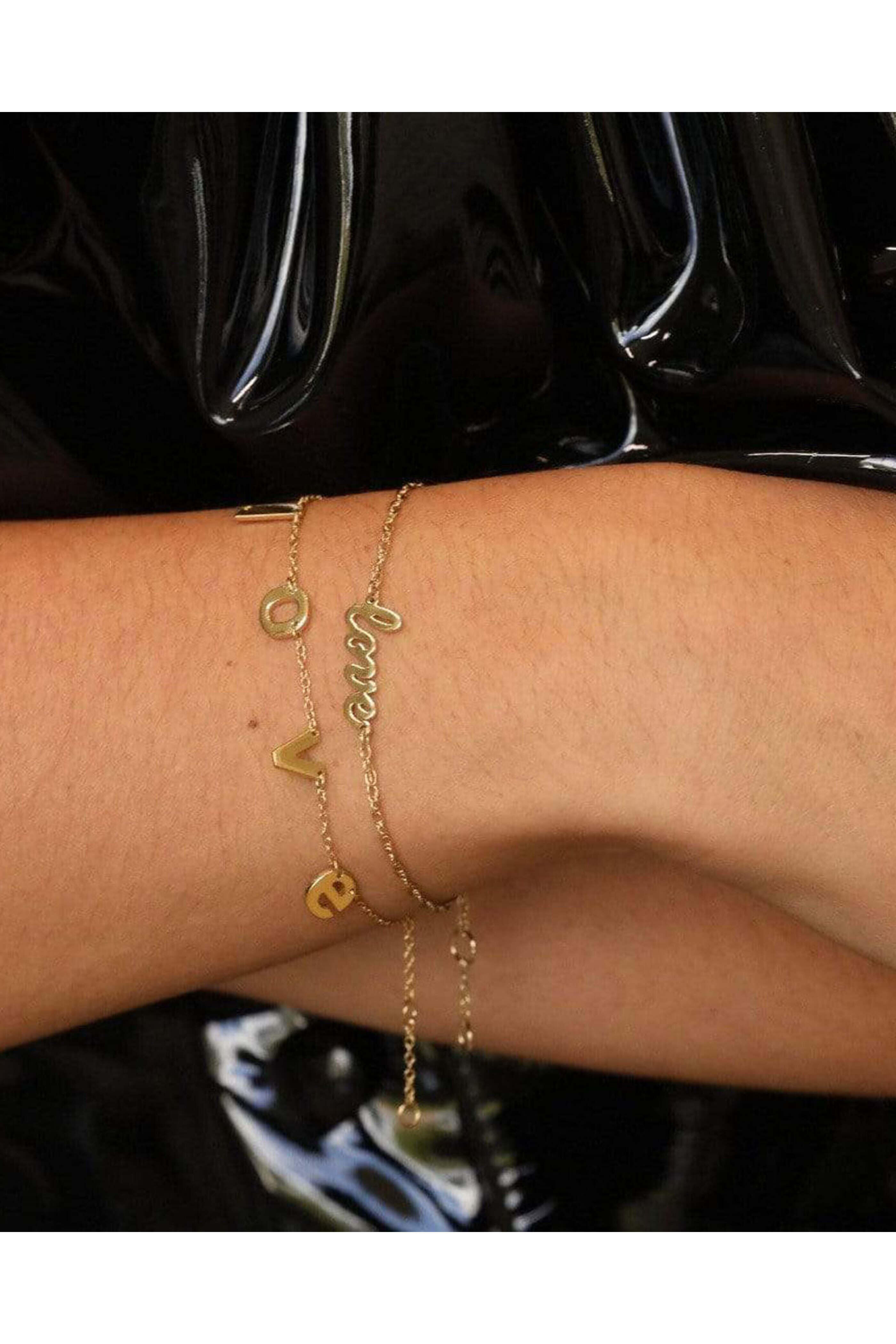 Jennifer Zeuner Jewelry - Addison Cursive Love Link Bracelet