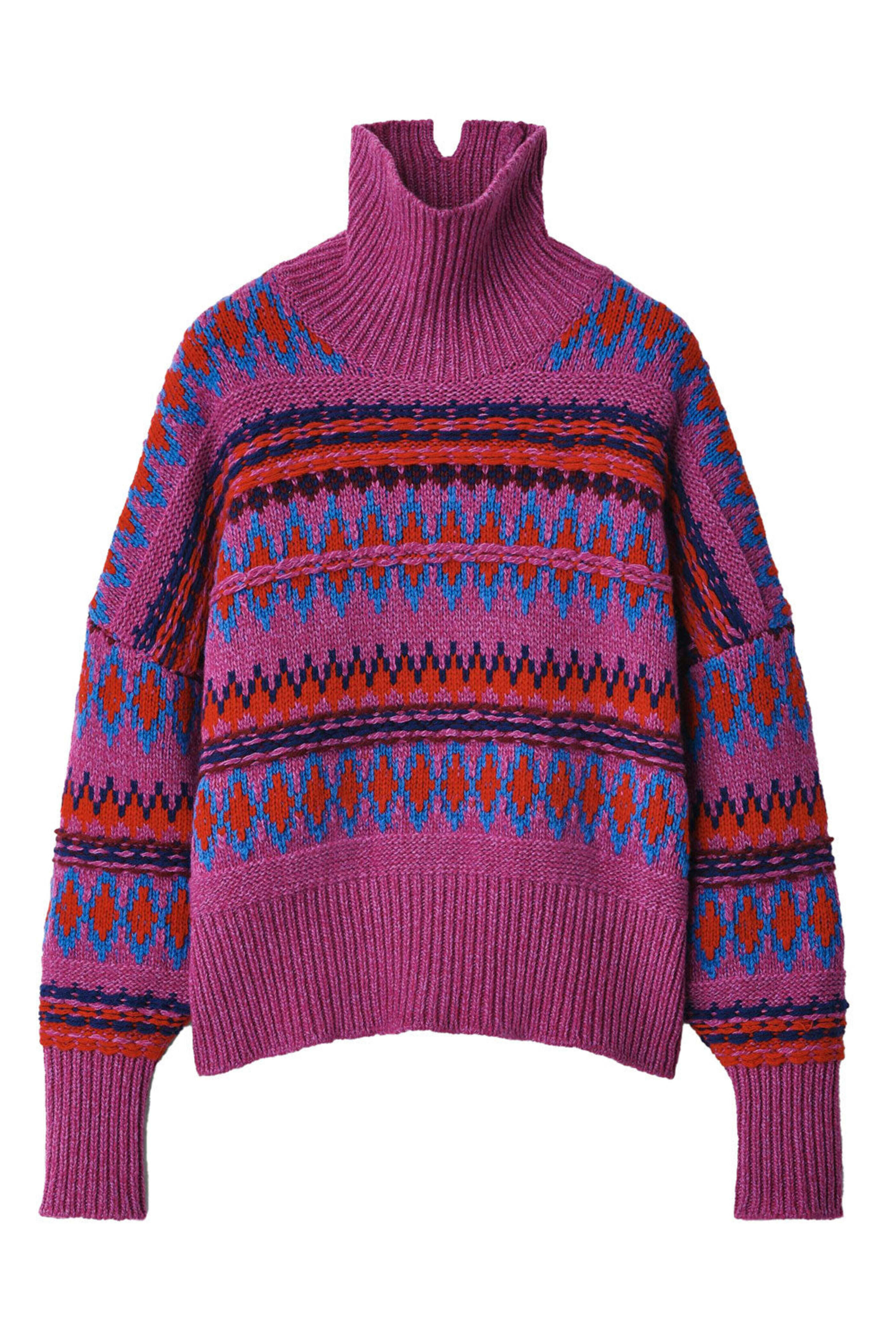 Rag & Bone - Purple Willow Fair Isle Turtleneck Sweater