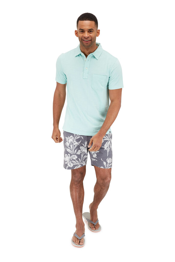 Faherty Brand - Turquoise Sunwashed Short Sleeve Polo