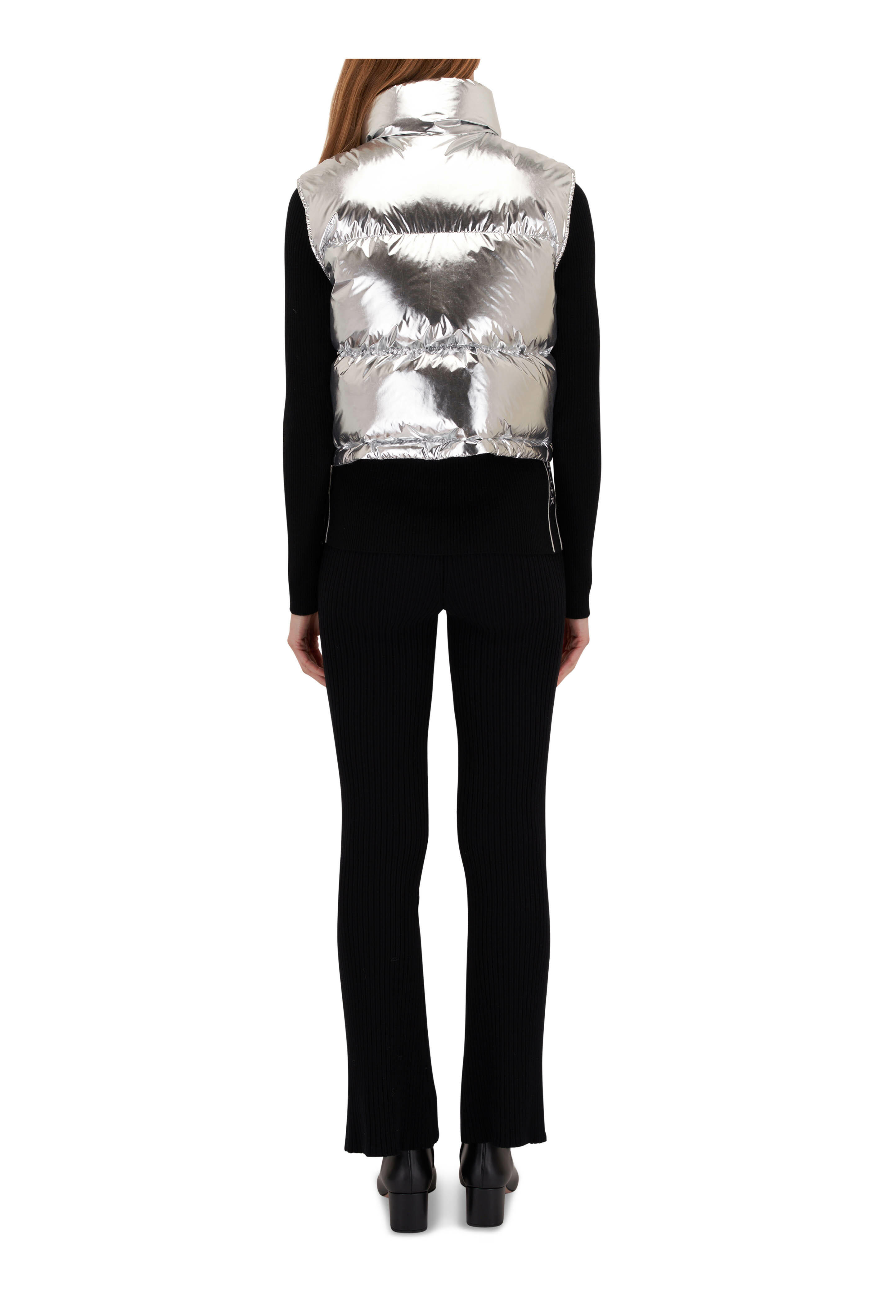 Moncler - Blavet Silver Mirror Down Vest | Mitchell Stores