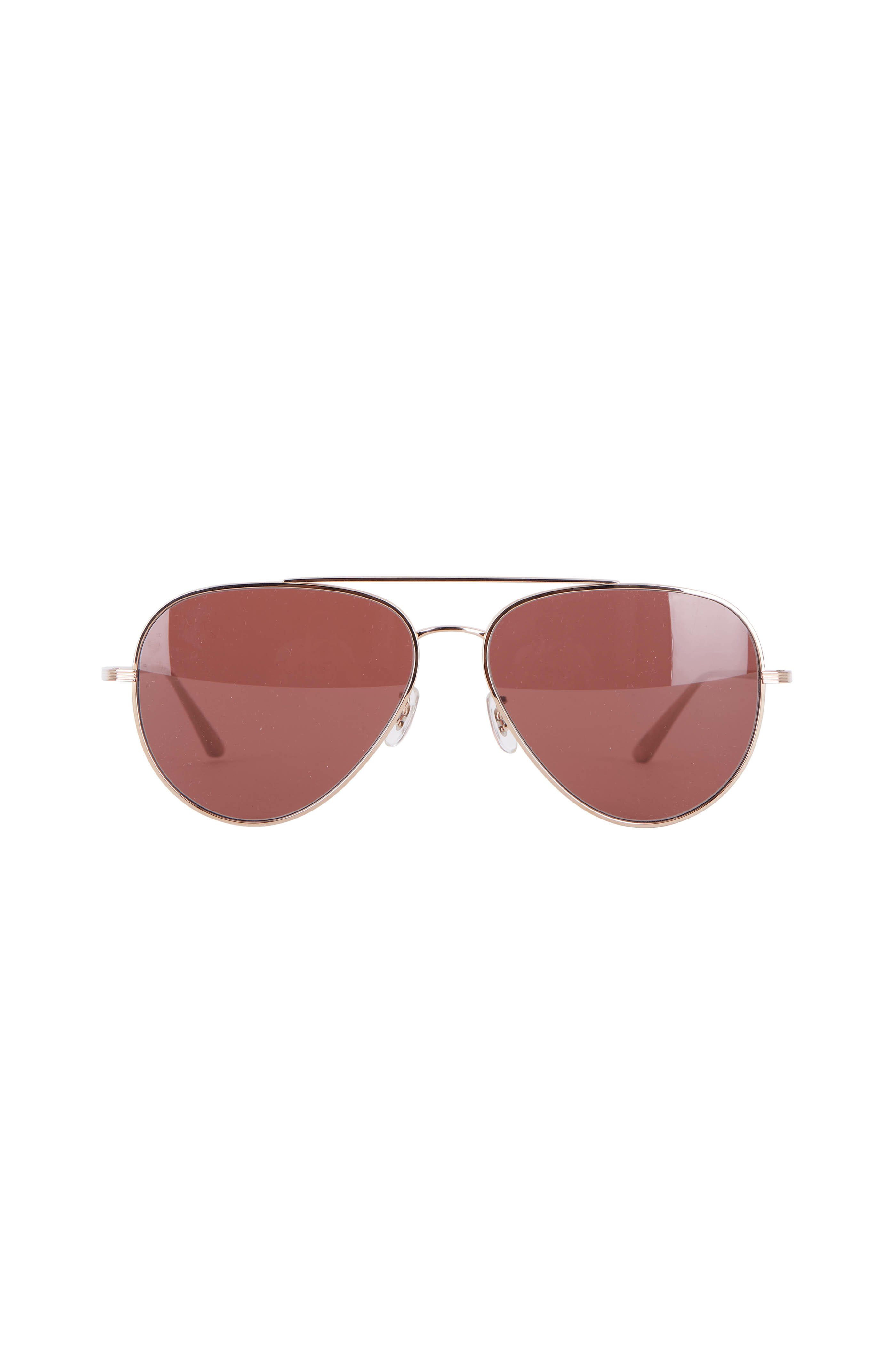 Oliver Peoples - The Row Casse Gold & Burgundy Sunglasses