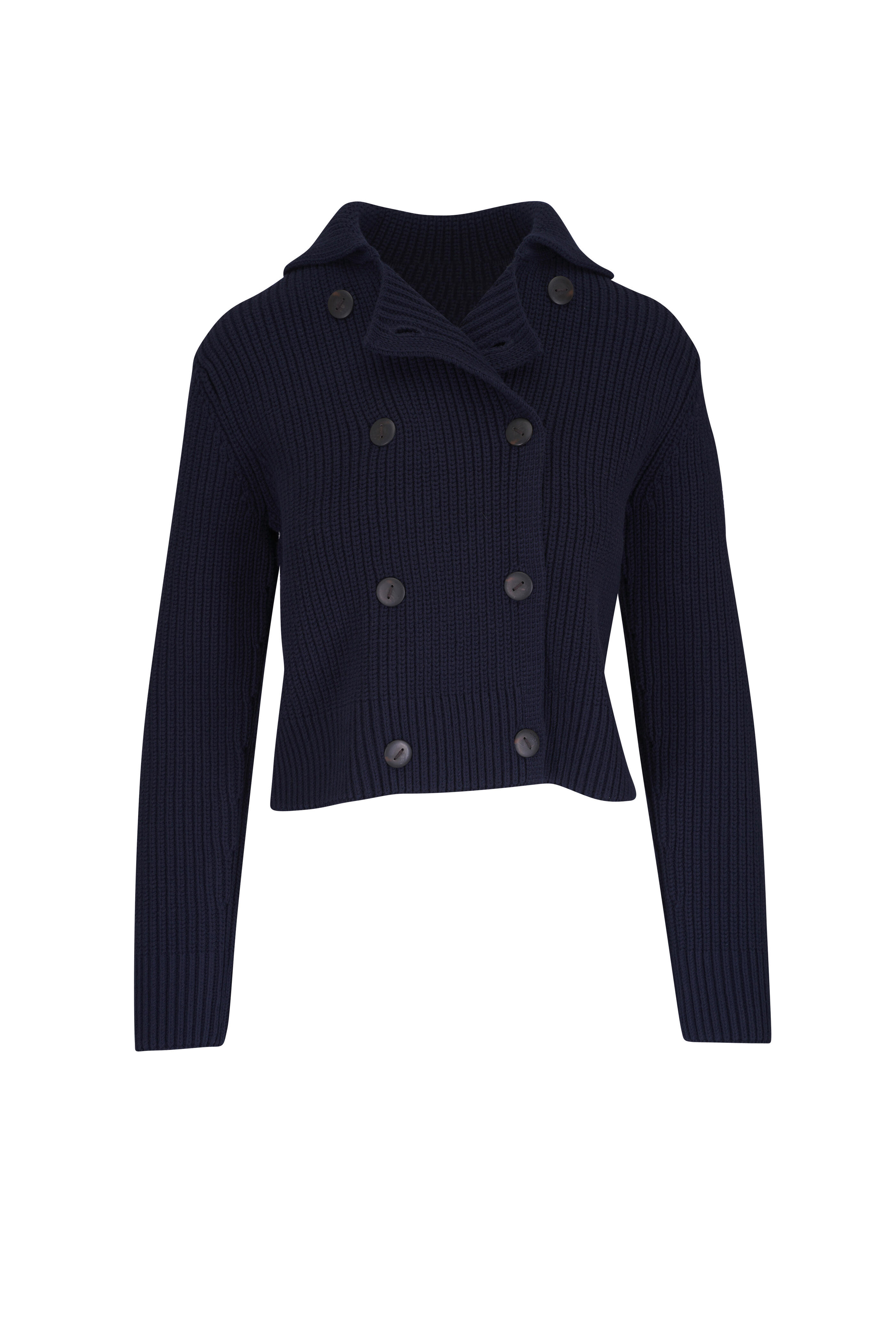 Vince - Coastal Blue Double Breasted Sweater Jacket