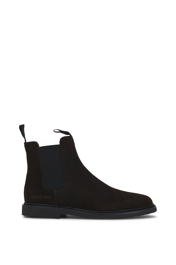 Common Projects - Chelsea Brown Waxed Suede Boot 