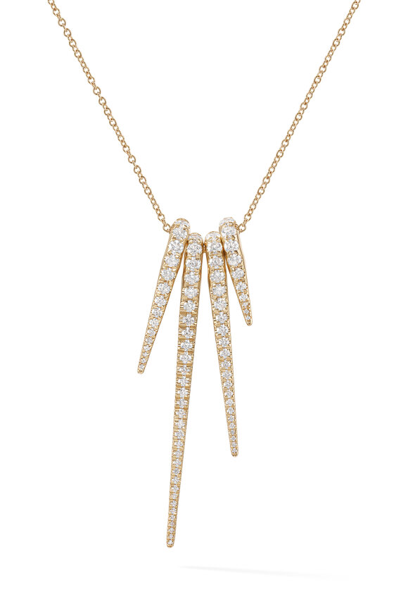 Melissa Kaye 18k Yellow Gold Lola Needle Pendant