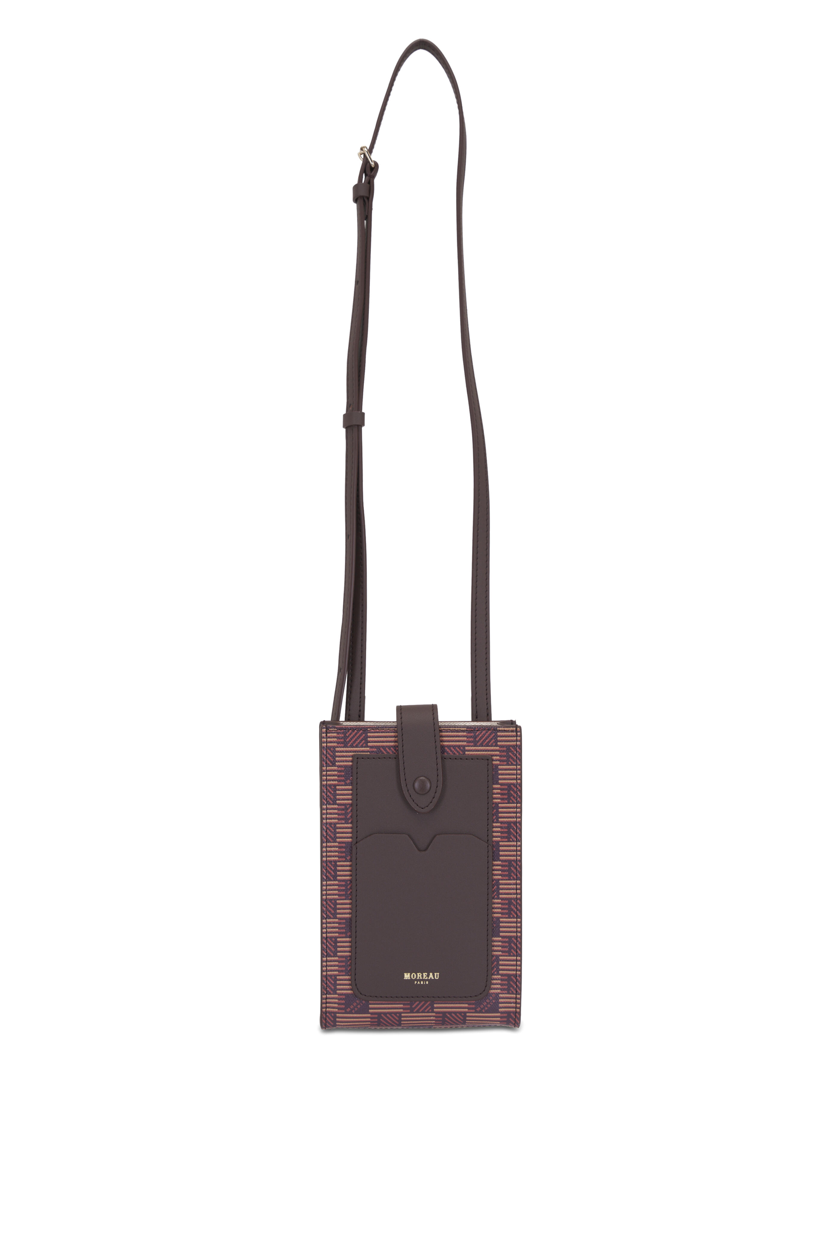 Moreau Paris - Chocolate Vertical Phone Pouch & Card Holder