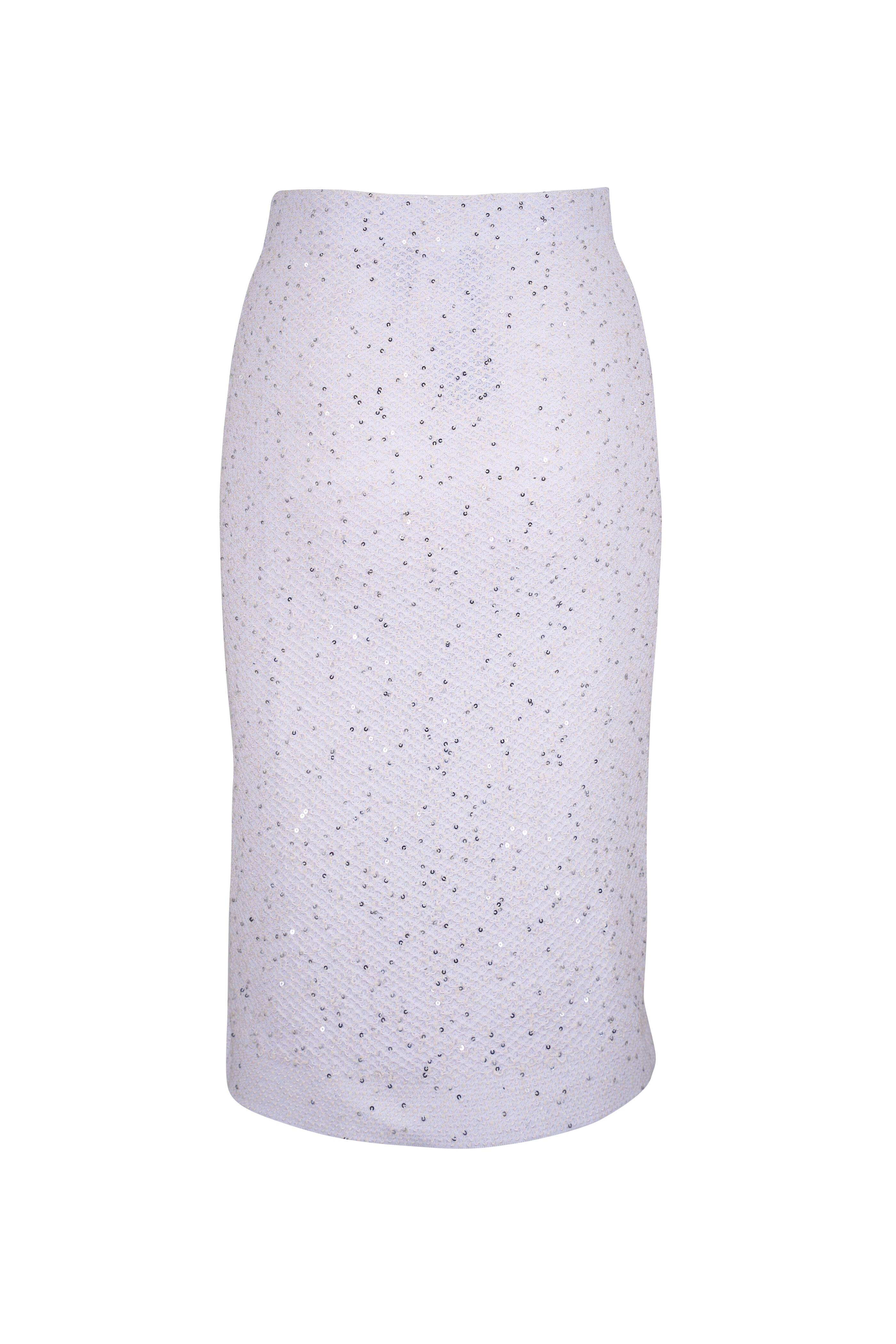 D.Exterior - Trame Cristalli Ivory Sequin Skirt
