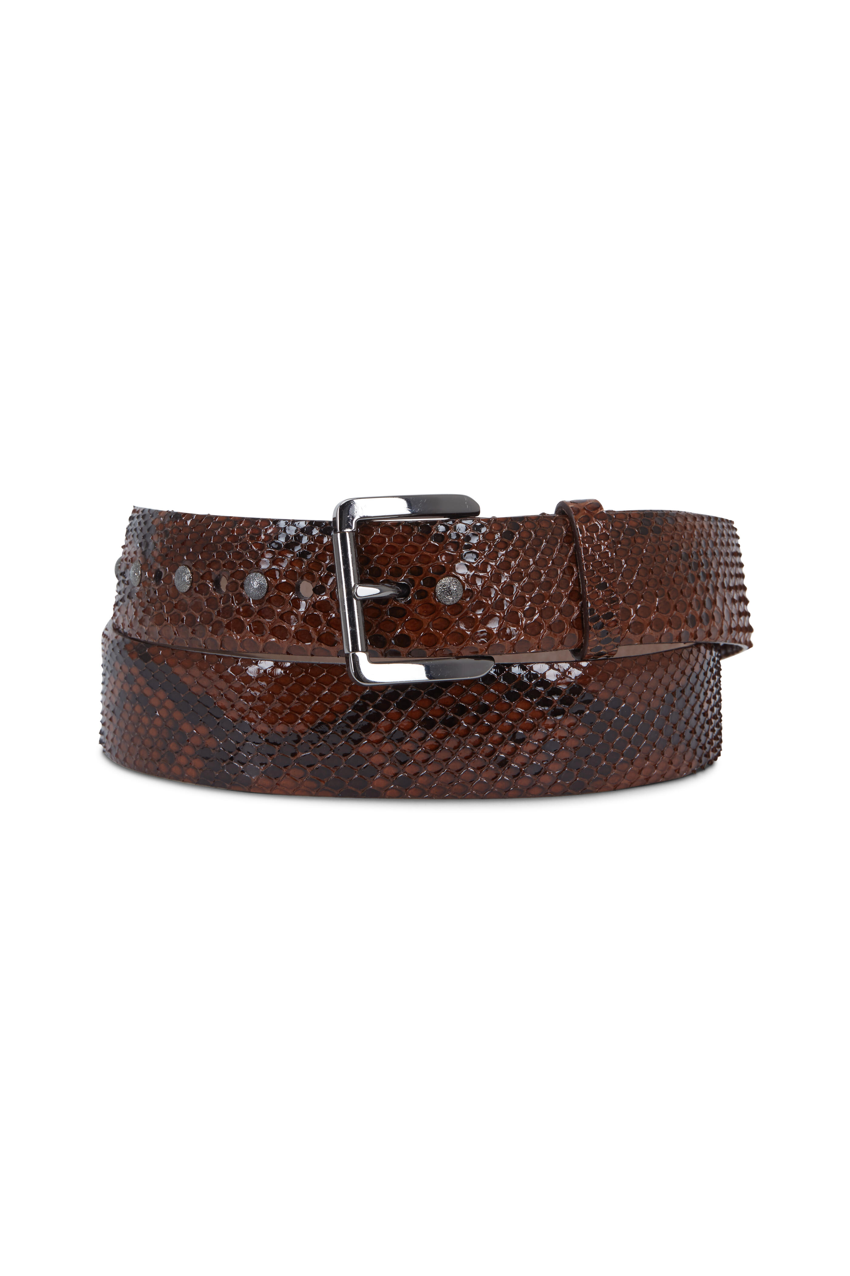 Brunello Cucinelli - Toabcco Python Studded Belt