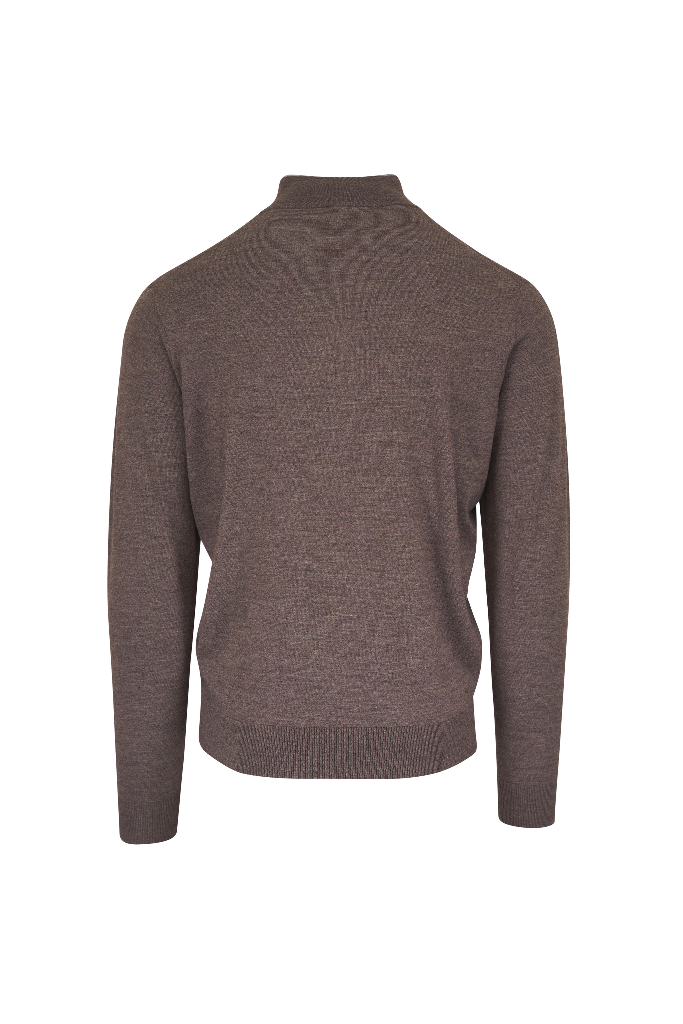 Peter Millar - Crown Crafted Brown Quarter Zip Pullover - view 2