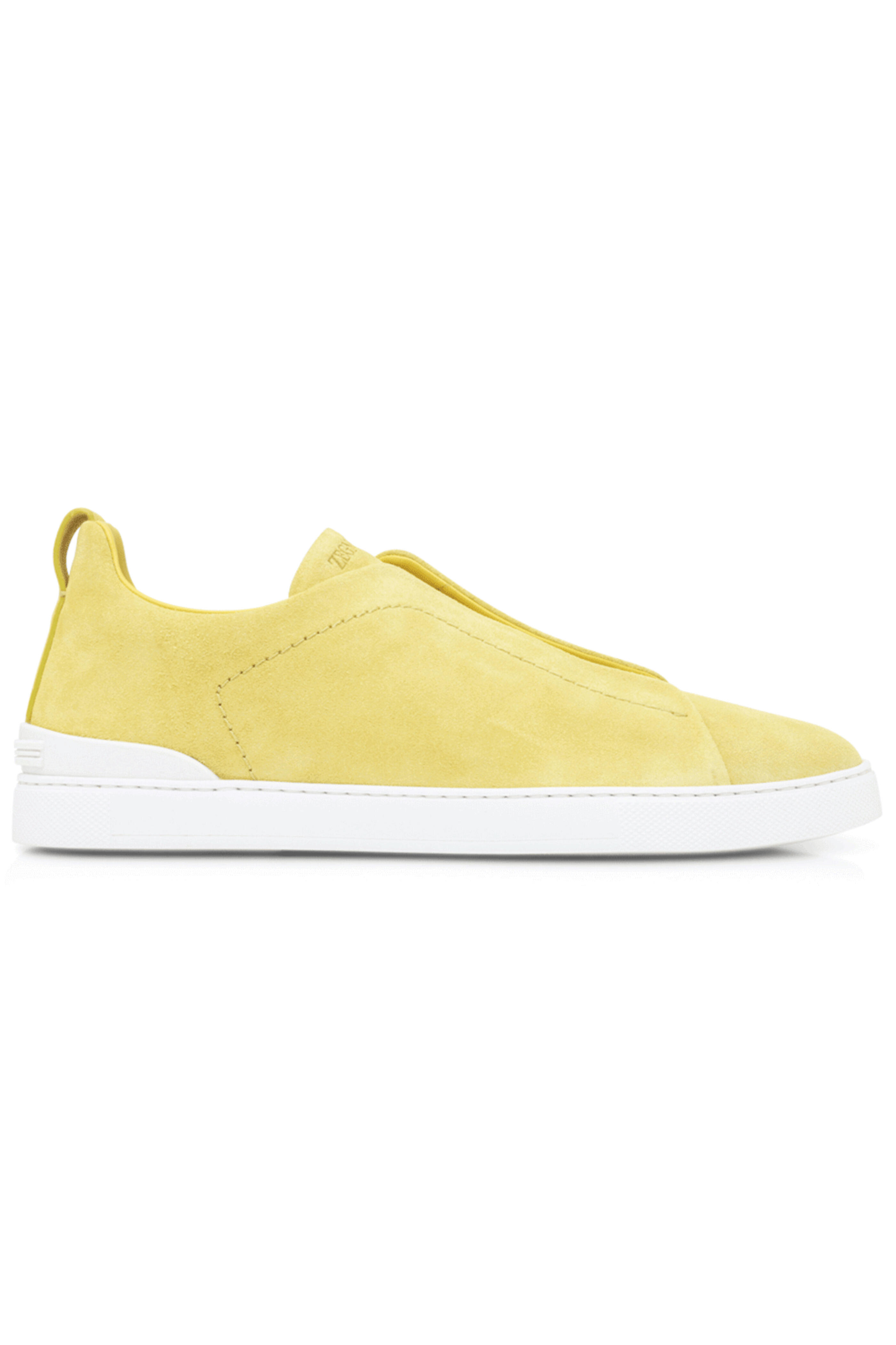 Zegna - Suede Triple Stitch Sneaker in Yellow
