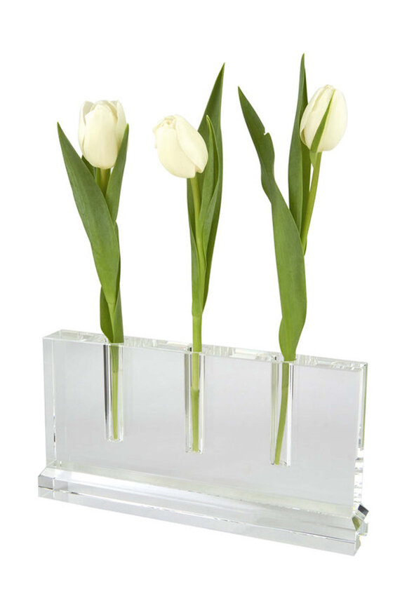 Tizo 3-Hole Bud Crystal Vase - view 1