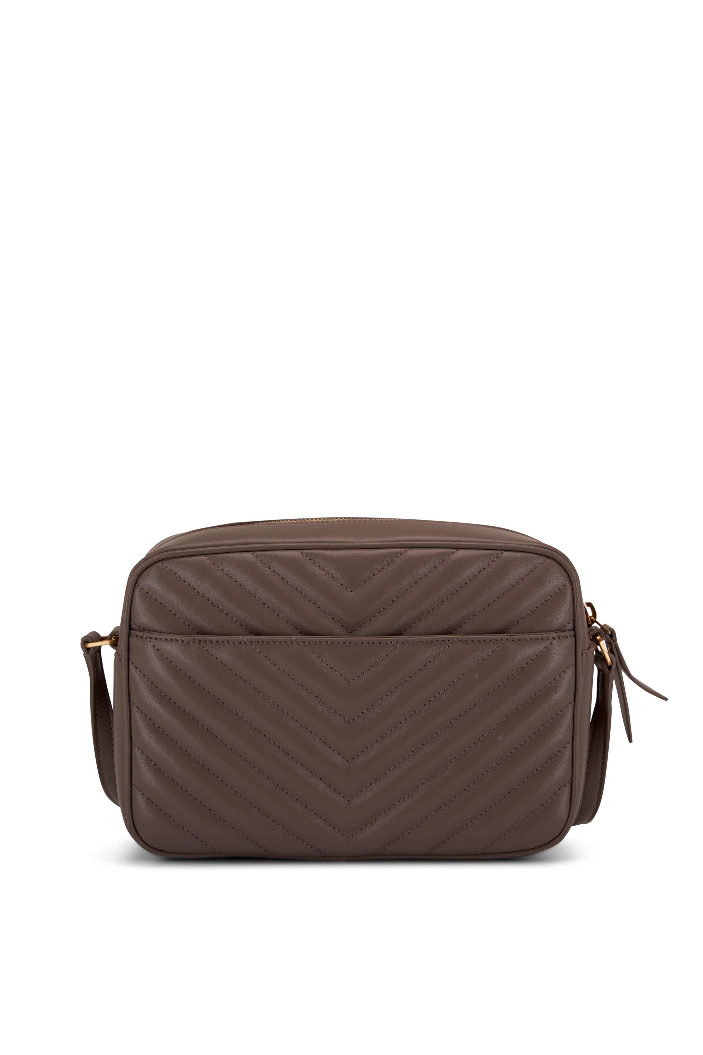 LOU camera bag in smooth leather, View with model 2