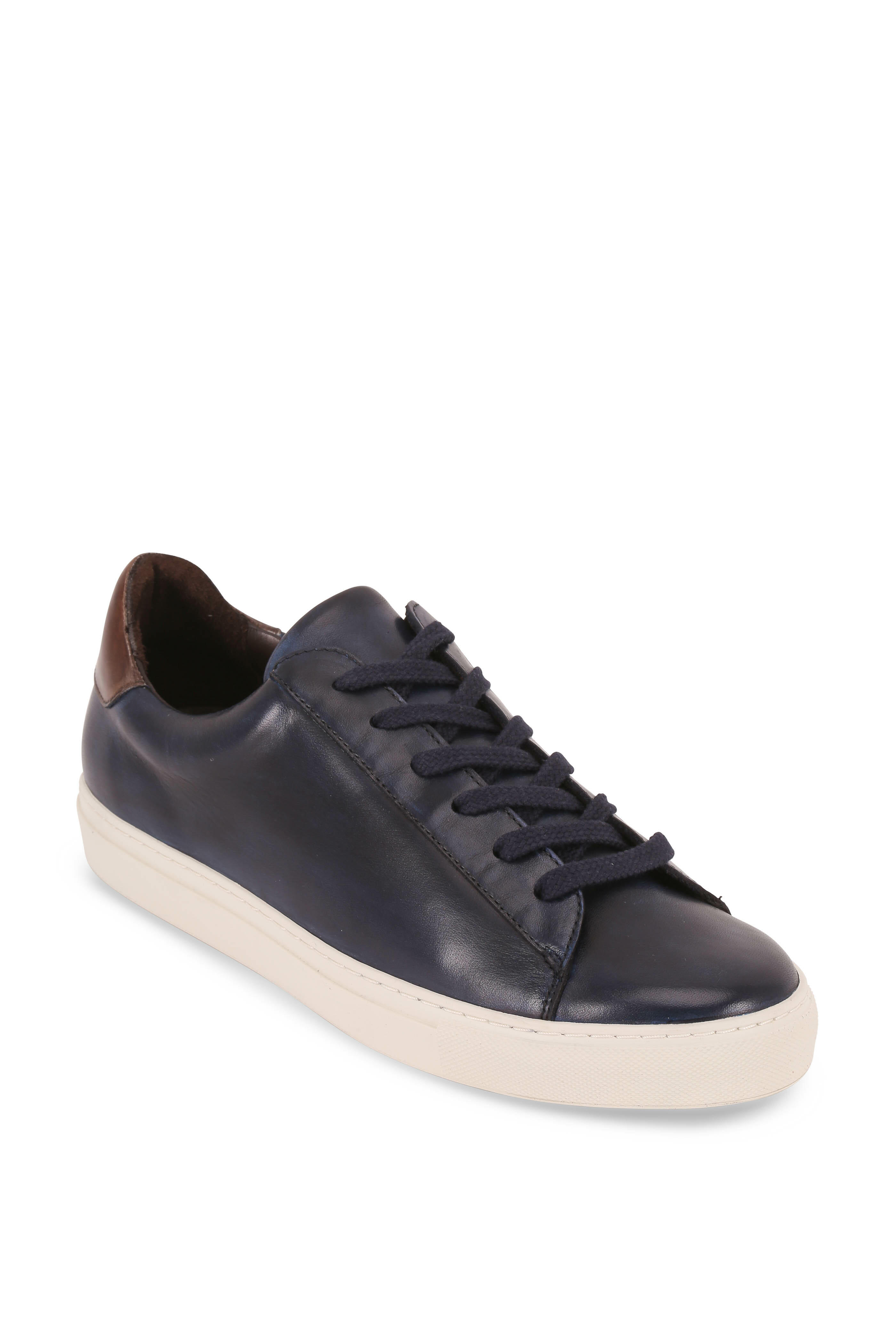 G Brown - Court Navy Blue Leather Sneaker