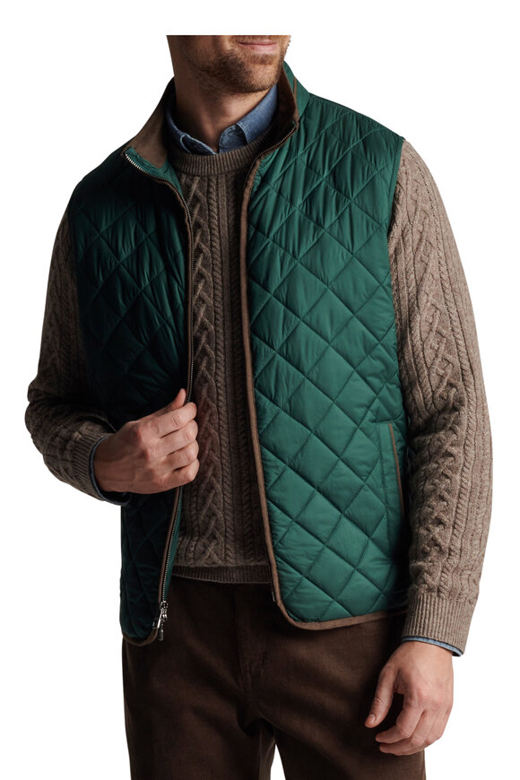 Peter Millar - Essex Balsam Green Quilted Travel Vest