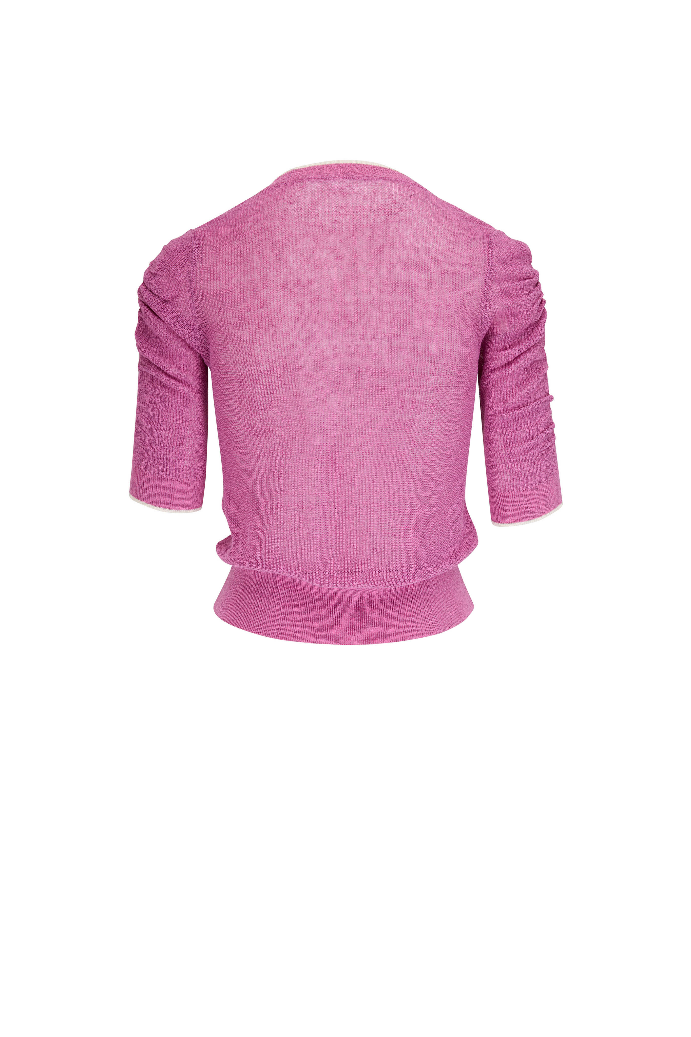 Veronica Beard - Saville Orchid Stretch Linen Knit Top