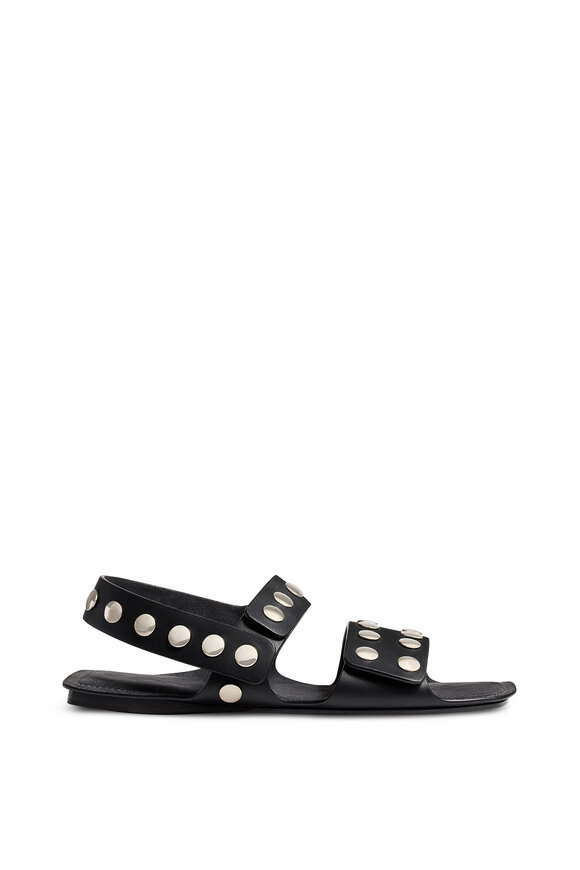Khaite Boden Black Leather Studded Sandal - view 8