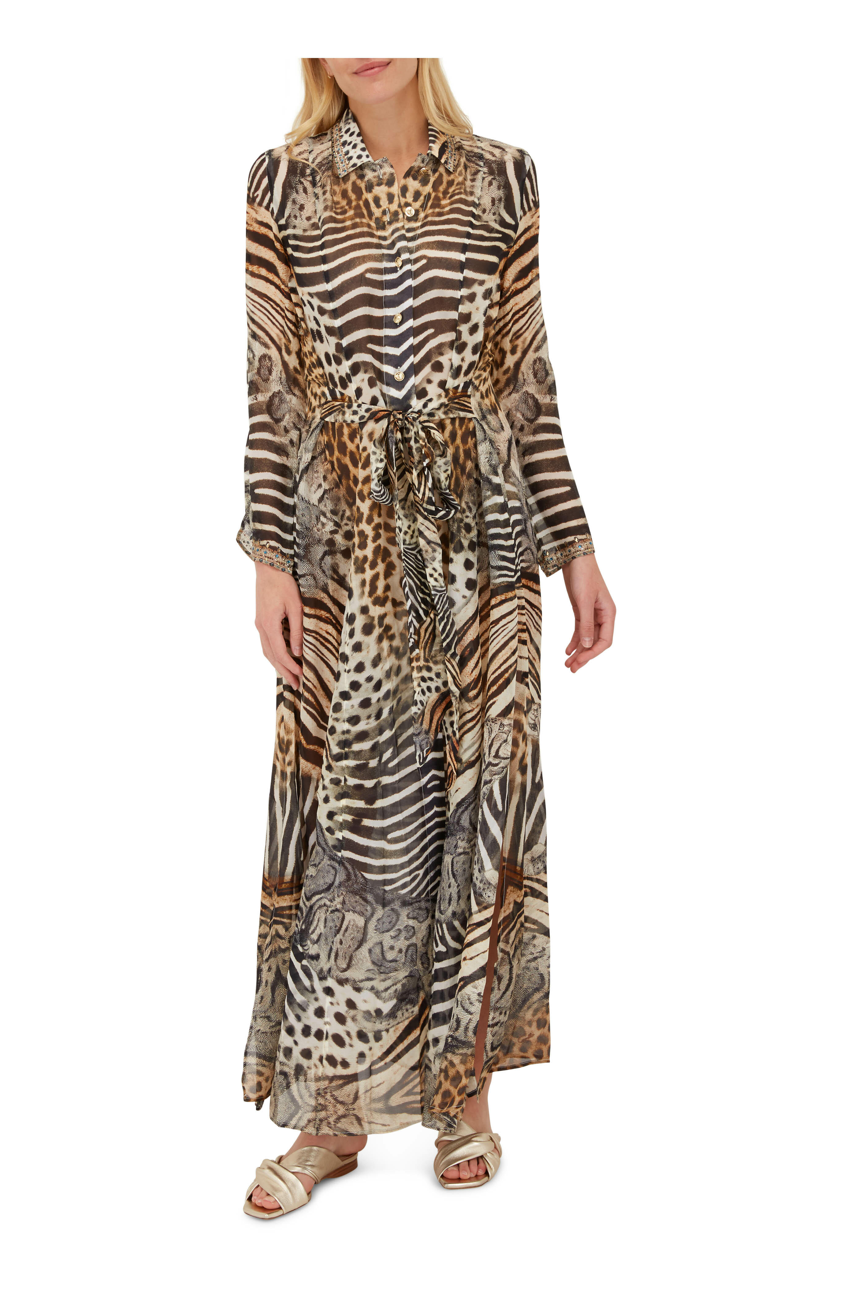Camilla - For The Love Of Leo Silk Printed Trench