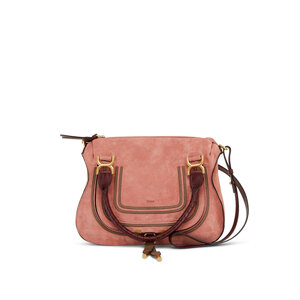 Marcie Small Double Carry Suede Bag – Maryon's