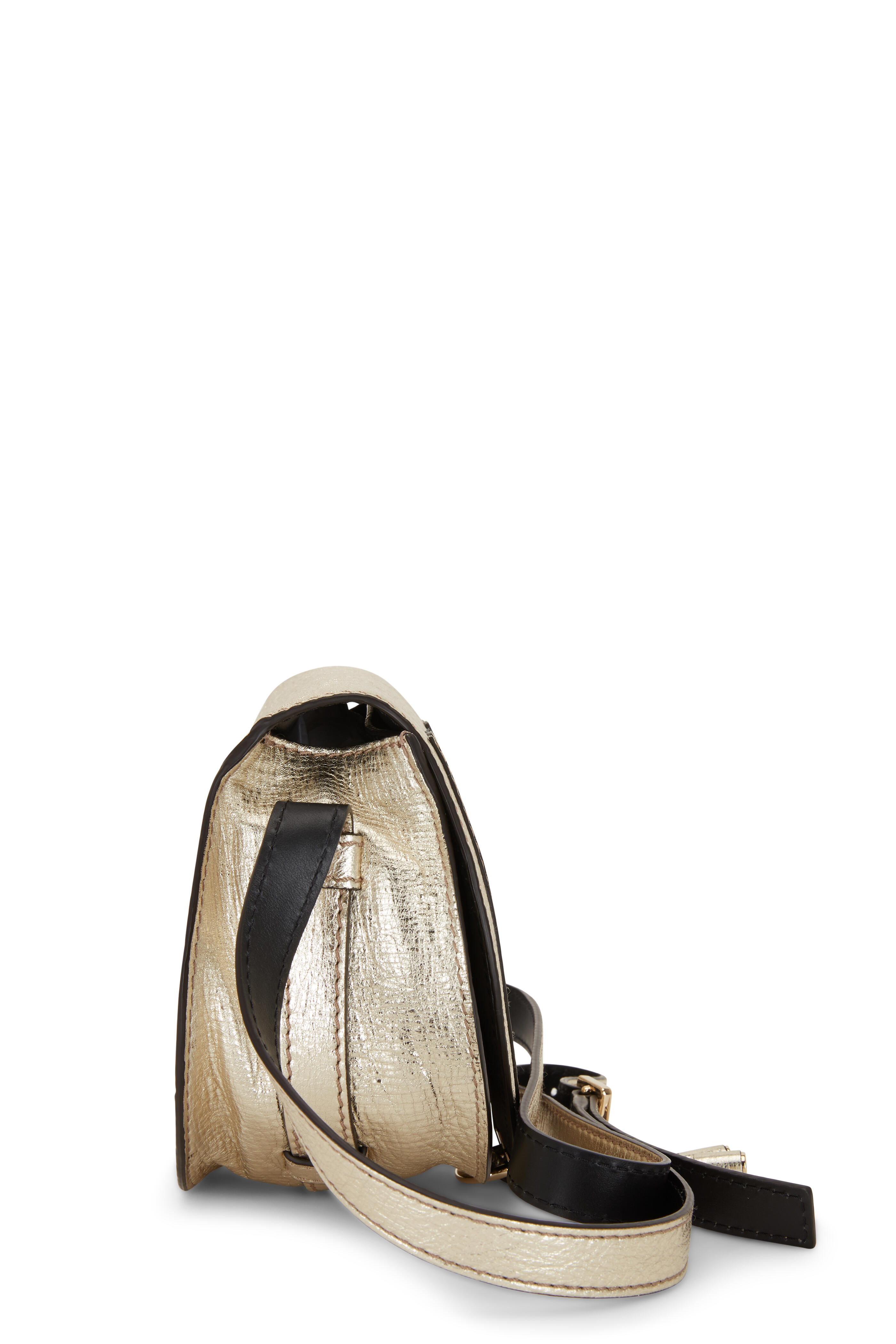 Chloé - Marcie Metallic Gold Leather Mini Crossbody