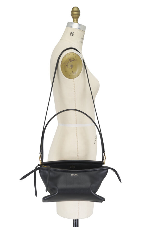 Loewe Small Whisker Black Leather Shoulder Bag - view 7