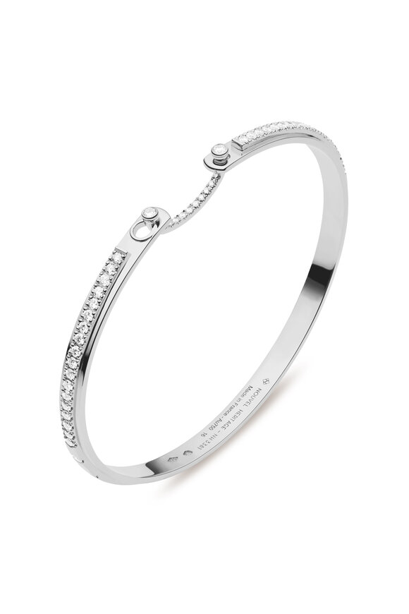 Nouvel Heritage - Tuxedo Diamond & White Gold Oval Mood Bangle