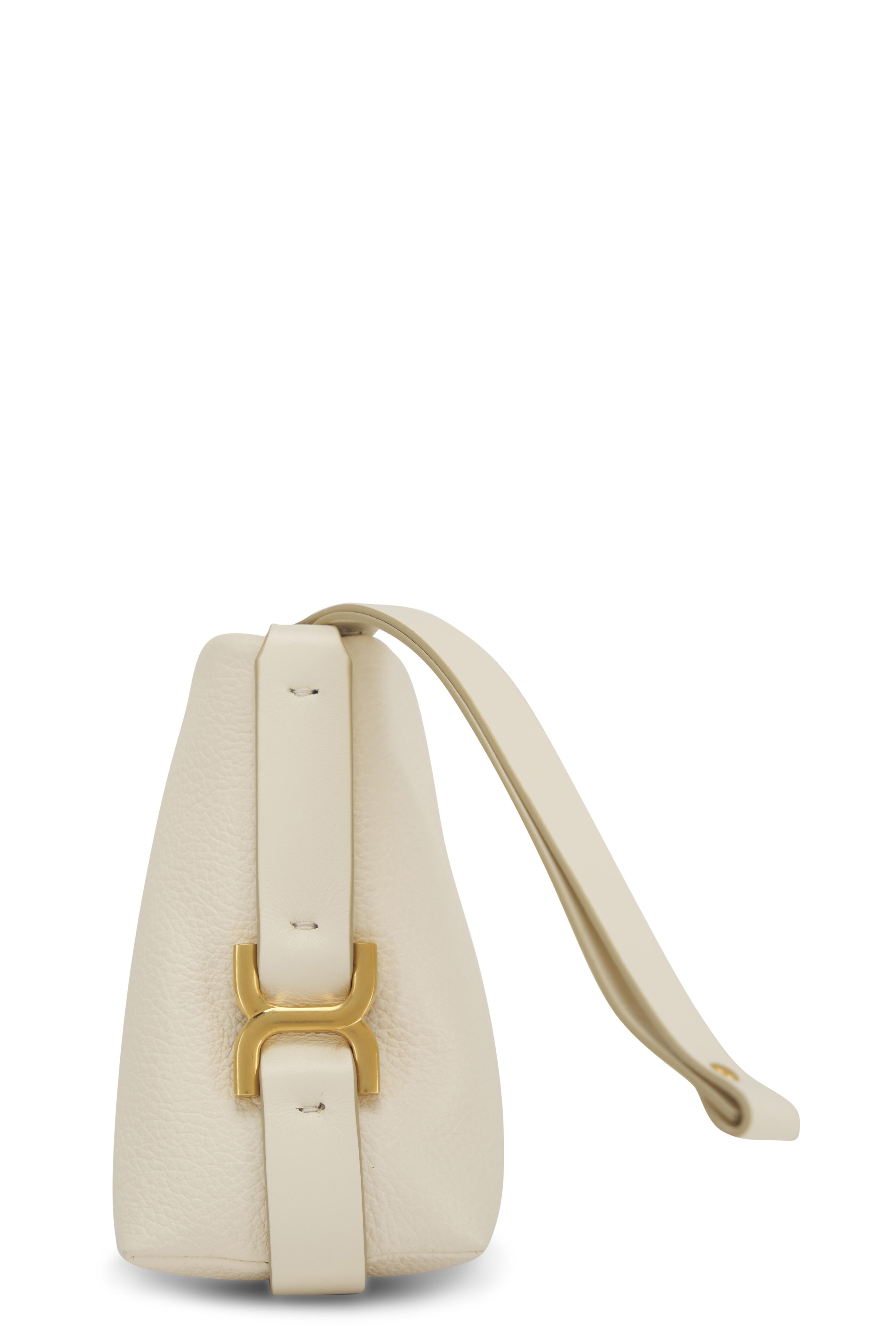 Chloé - Marcie Ivory Leather Clutch | Mitchell Stores