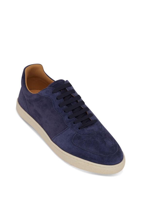 Brunello Cucinelli - Blue Suede Low Top Sneaker