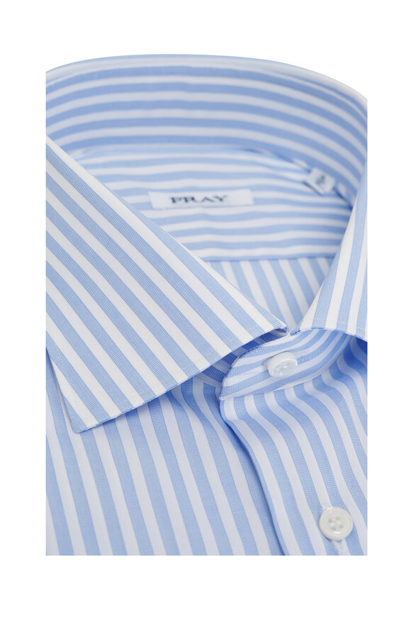 Fray - Blue Bold Stripe Cotton Dress Shirt