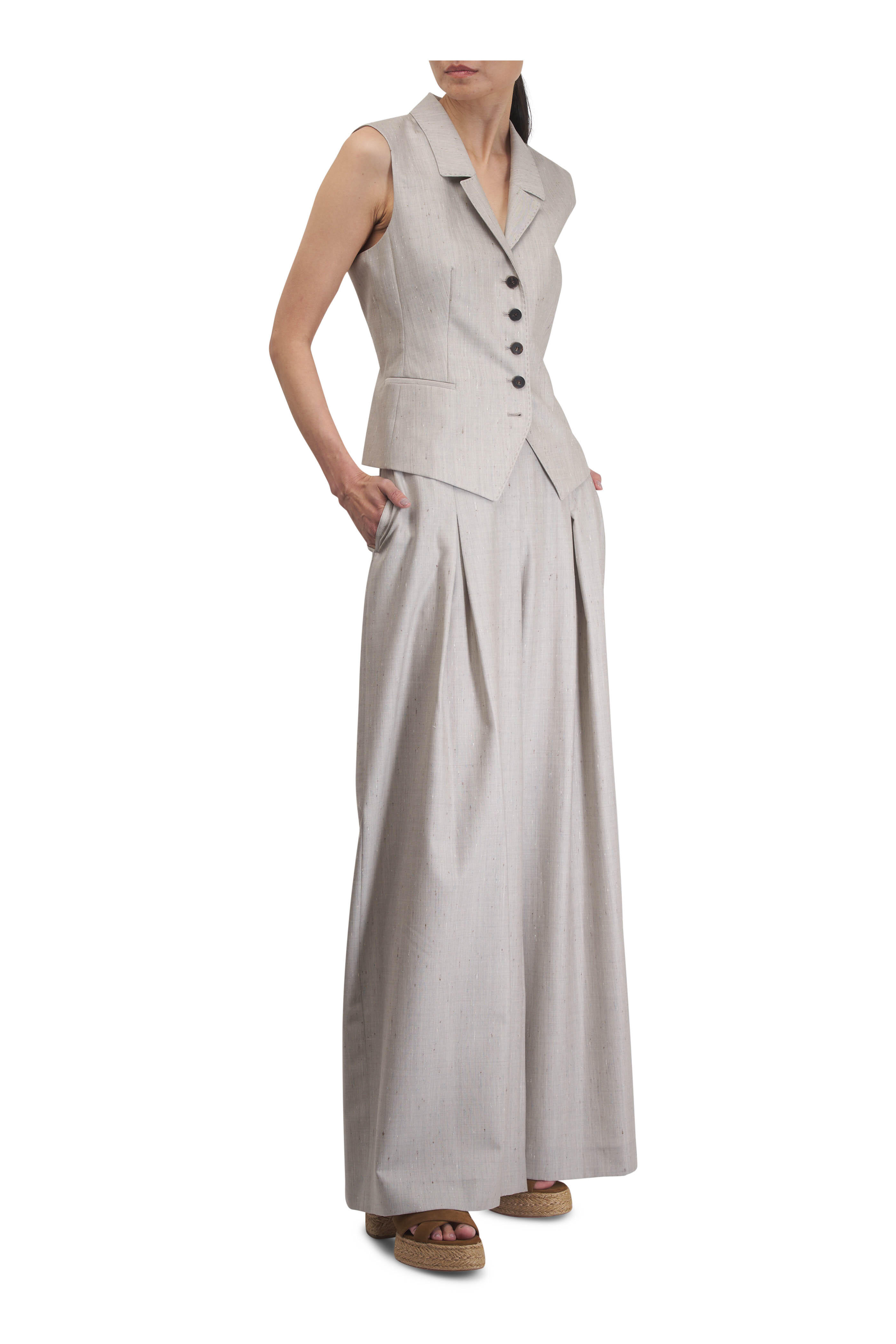 Lafayette 148 New York - Warren Gray Inverted Pleated Pant