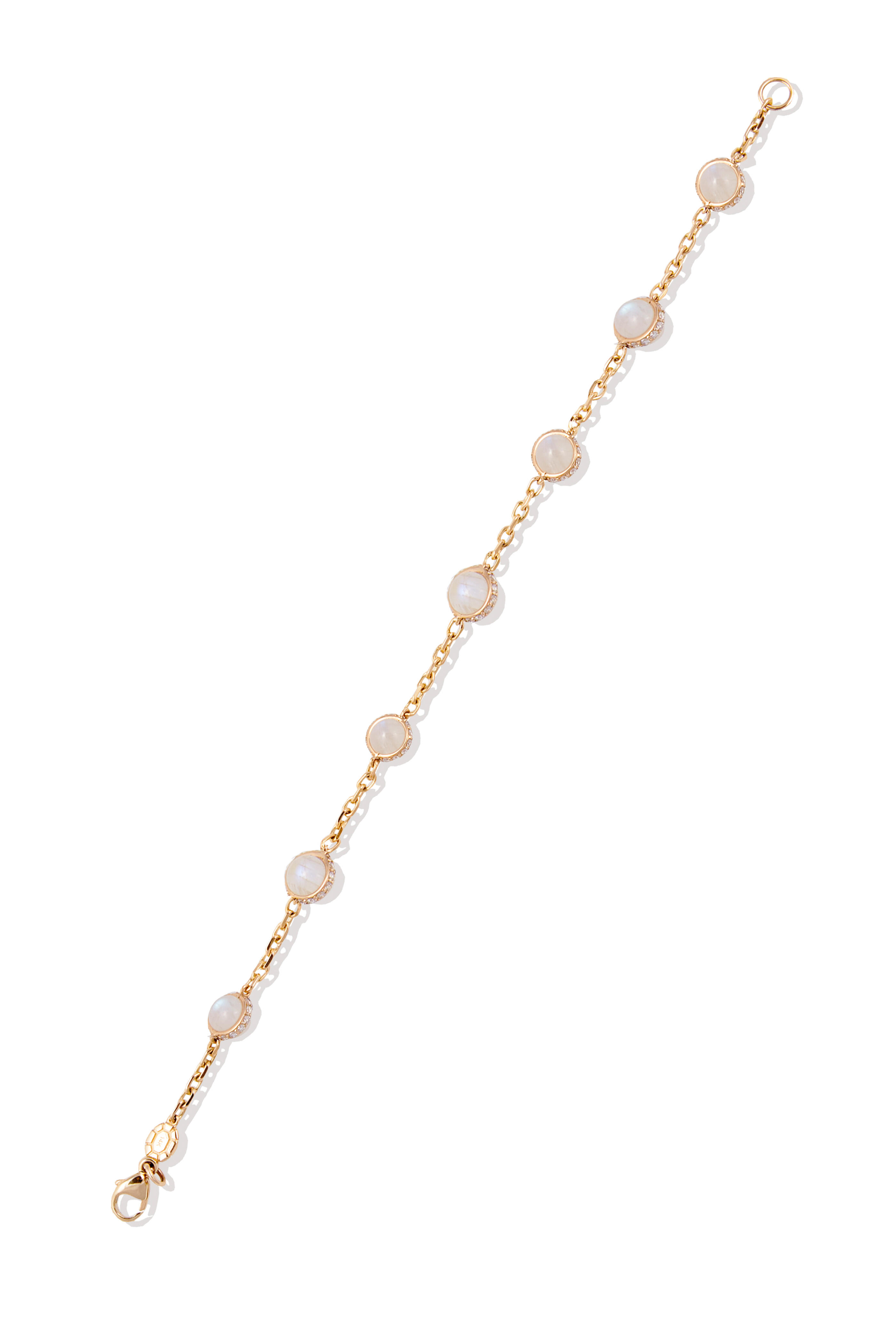 Campbell + Charlotte - 14k Yellow Gold Found Cabochon Station Bracelet