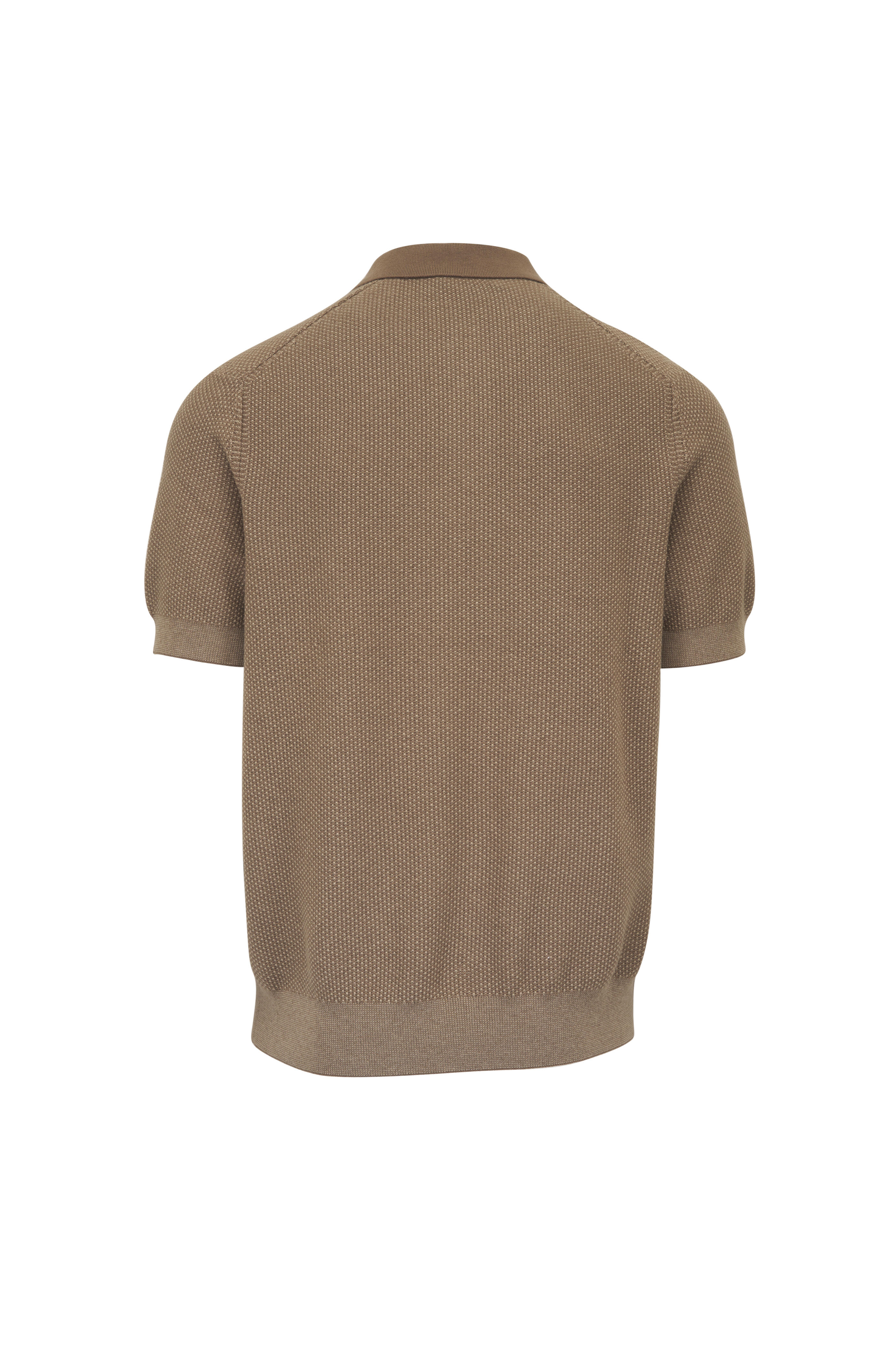 Vince - Sand Wool, Cotton & Cashmere Polo