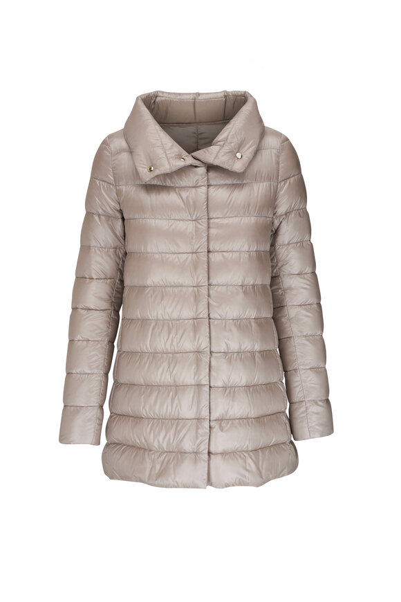 Herno Classic Hi Lo Silver Puffer Jacket 