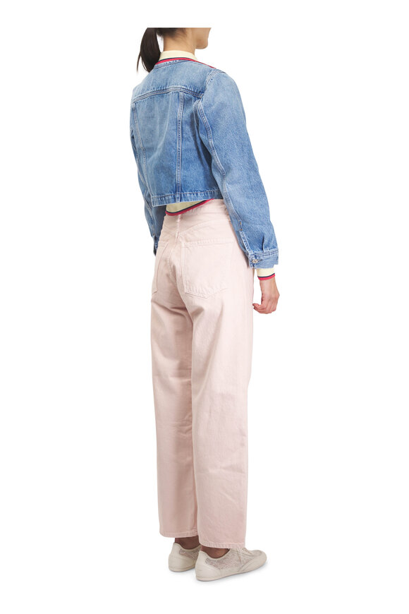 Citizens of Humanity Devin Cecil Wash Collarless Denim Jacket - view 4