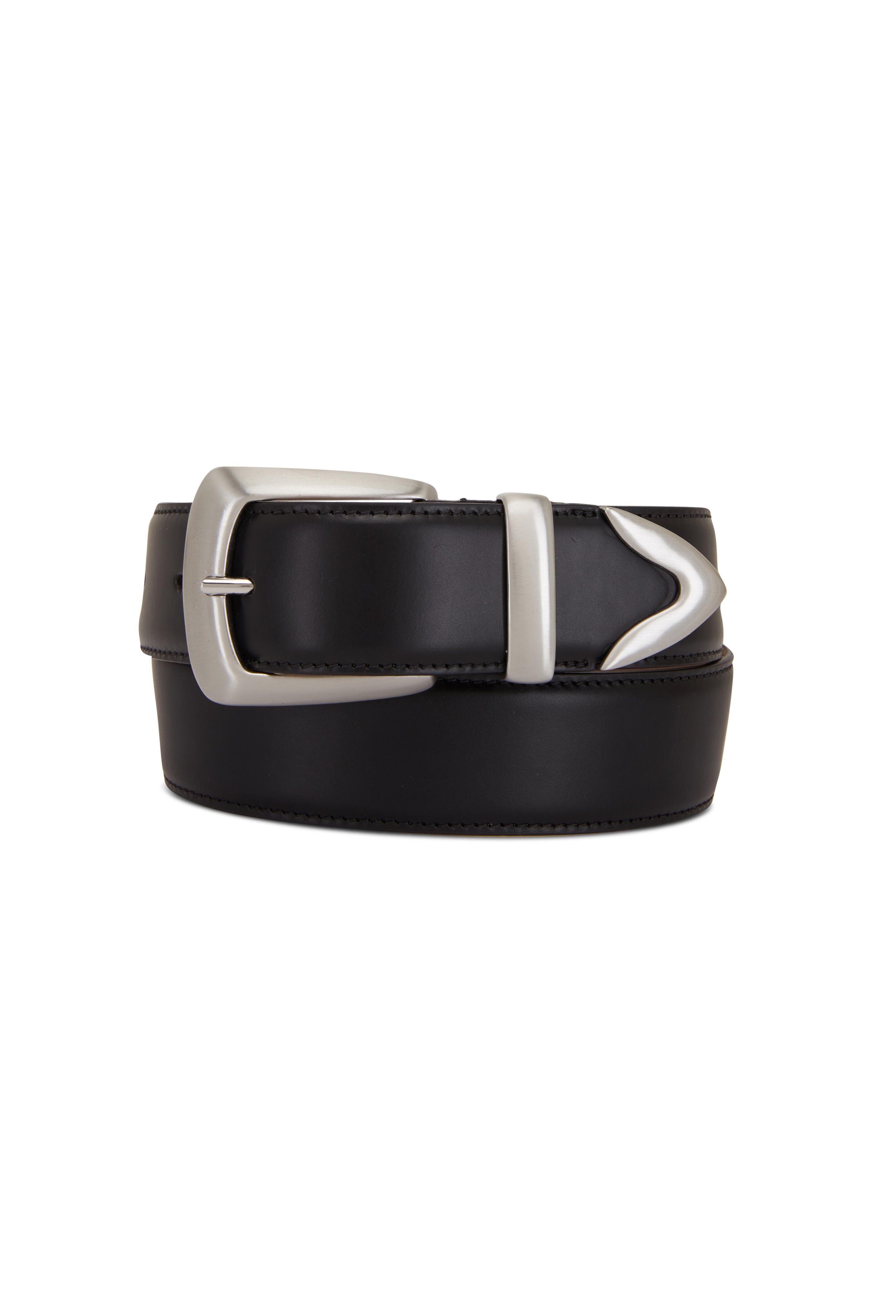 Khaite - Bruno Black Leather Belt | Mitchell Stores