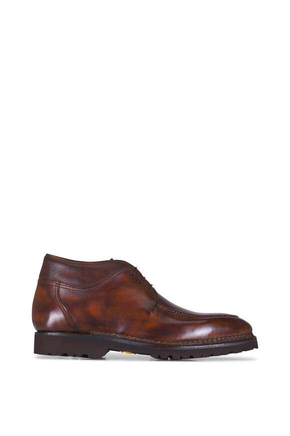 Bontoni - Conero Brown Leather Lug Sole Boot