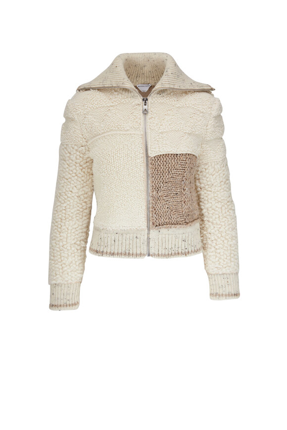 Bottega Veneta - Patchwork Wool Knit Cardigan 