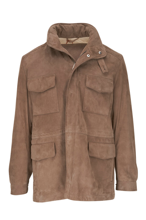 Loro Piana Traveller Tan Suede Coat  - view 1