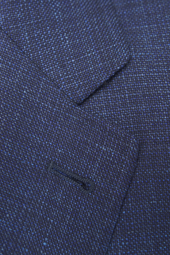 Canali - Kei Navy Wool, Silk & Linen Sportcoat