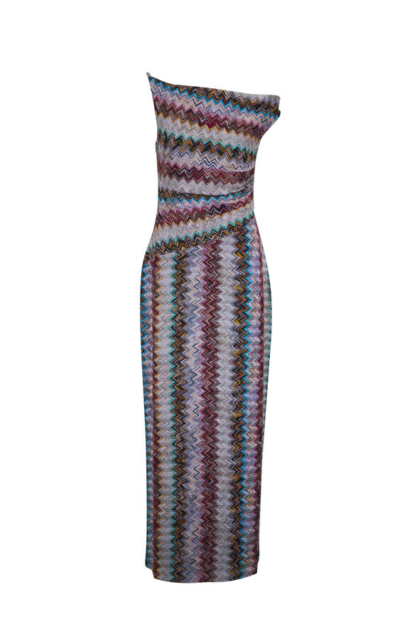 Missoni Zigzag Multicolor Woven Maxi Dress