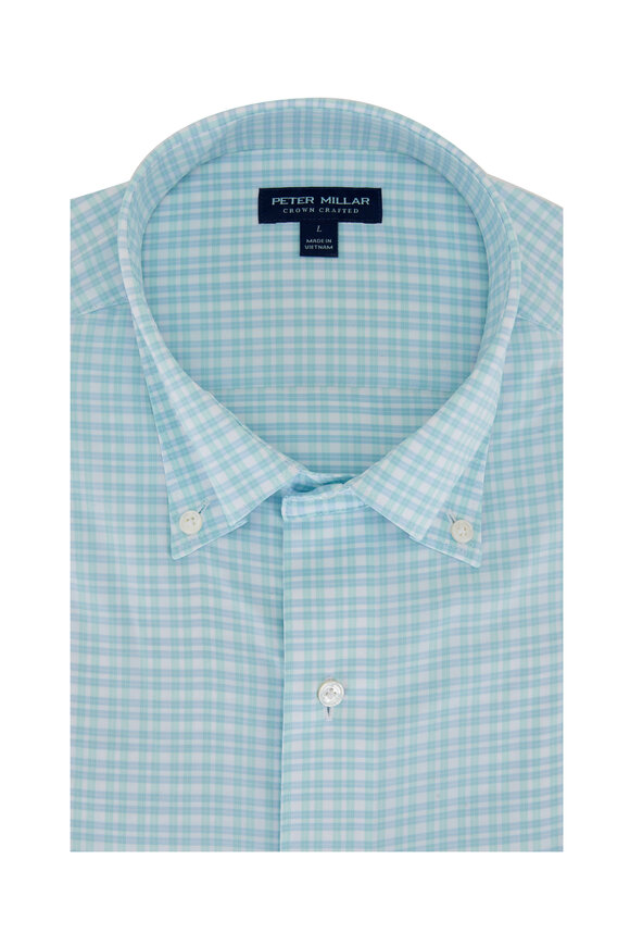 Peter Millar - Crown Rampart Green Plaid Performance Sport Shirt